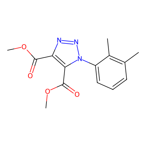 4,5-dimethyl 1-(2,3-dimethylphenyl)-1H-1,2,3-triazole-4,5-dicarboxylate structure