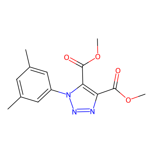 dimethyl 1-(3,5-dimethylphenyl)-1H-1,2,3-triazole-4,5-dicarboxylate structure