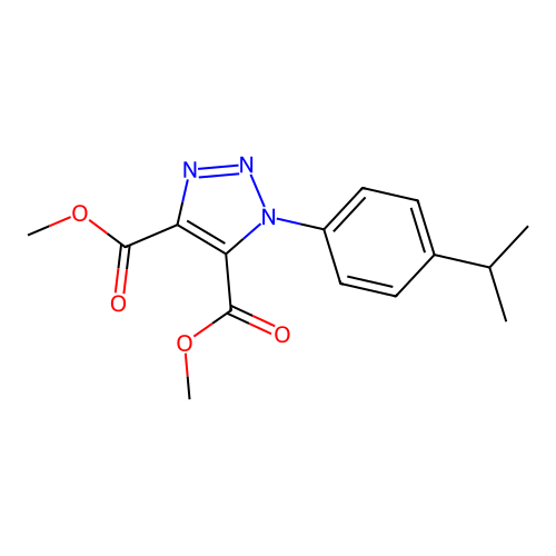 Dimethyl 1-(4-propan-2-ylphenyl)triazole-4,5-dicarboxylate structure