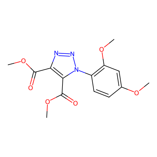 dimethyl 1-(2,4-dimethoxyphenyl)-1H-1,2,3-triazole-4,5-dicarboxylate structure