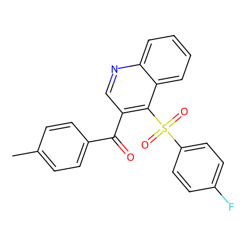 4-(4-Fluorobenzenesulfonyl)-3-(4-methylbenzoyl)quinoline structure