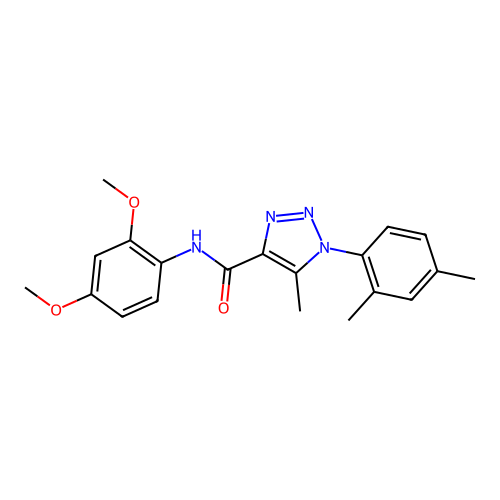 N-(2,4-dimethoxyphenyl)-1-(2,4-dimethylphenyl)-5-methyl-1H-1,2,3-triazole-4-carboxamide structure