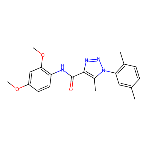 N-(2,4-dimethoxyphenyl)-1-(2,5-dimethylphenyl)-5-methyl-1H-1,2,3-triazole-4-carboxamide structure