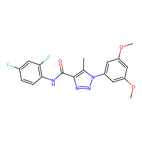 N-(2,4-difluorophenyl)-1-(3,5-dimethoxyphenyl)-5-methyl-1H-1,2,3-triazole-4-carboxamide structure