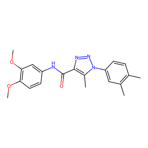 N-(3,4-dimethoxyphenyl)-1-(3,4-dimethylphenyl)-5-methyl-1H-1,2,3-triazole-4-carboxamide structure