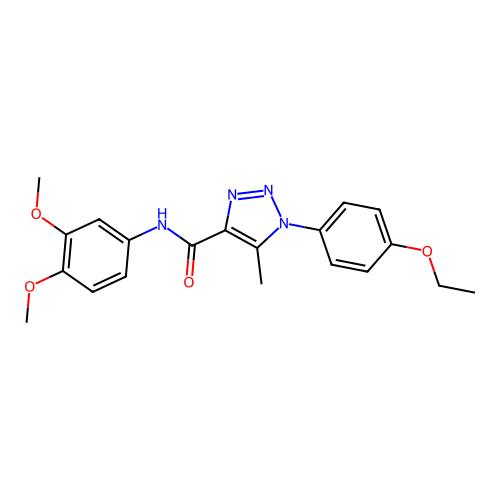 N-(3,4-dimethoxyphenyl)-1-(4-ethoxyphenyl)-5-methyl-1H-1,2,3-triazole-4-carboxamide structure