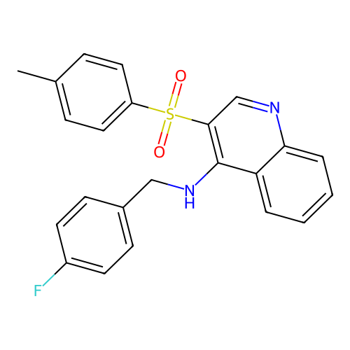N-(4-fluorobenzyl)-3-tosylquinolin-4-amine structure
