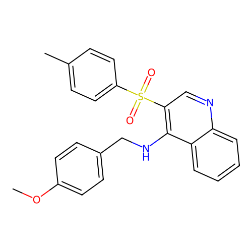 N-(4-methoxybenzyl)-3-tosylquinolin-4-amine structure