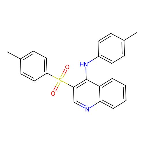 3-(4-methylbenzenesulfonyl)-N-(4-methylphenyl)quinolin-4-amine structure