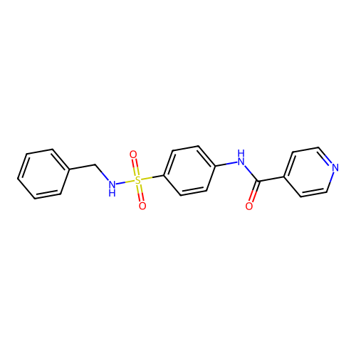 4-Pyridinecarboxamide, N-[4-[[(phenylmethyl)amino]sulfonyl]phenyl]- structure
