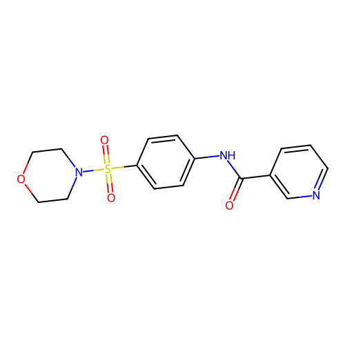 3-Pyridinecarboxamide, N-[4-(4-morpholinylsulfonyl)phenyl]- structure