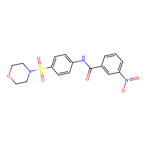 Benzamide, N-[4-(4-morpholinylsulfonyl)phenyl]-3-nitro- structure