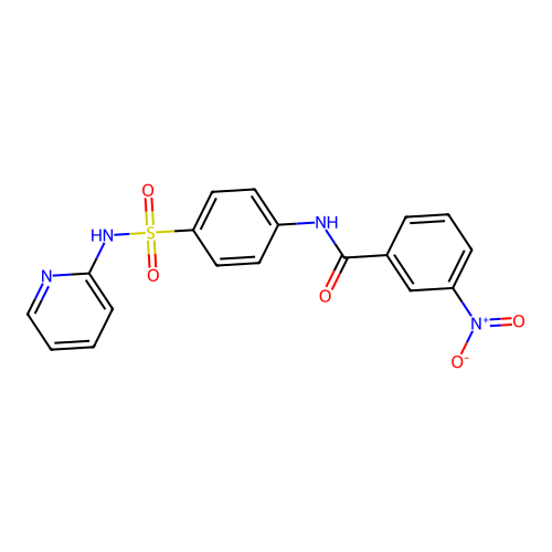 3-nitro-N-[4-(pyridin-2-ylsulfamoyl)phenyl]benzamide structure