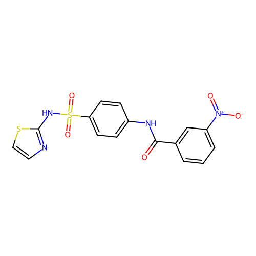 3-nitro-N-[4-(1,3-thiazol-2-ylsulfamoyl)phenyl]benzamide structure