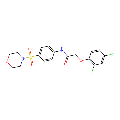 2-(2,4-dichlorophenoxy)-N-[4-(morpholin-4-ylsulfonyl)phenyl]acetamide structure