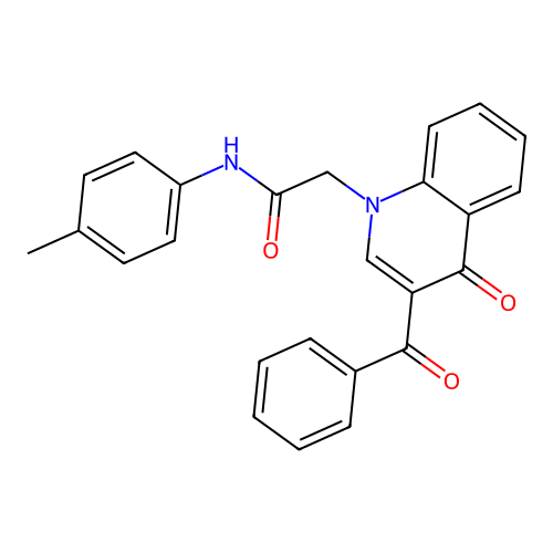 2-(3-benzoyl-4-oxoquinolin-1-yl)-N-(4-methylphenyl)acetamide structure