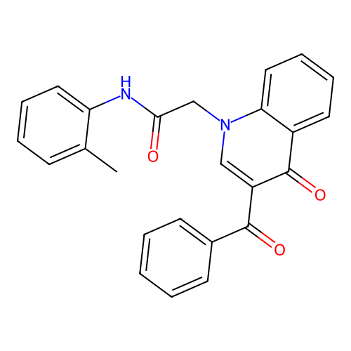 2-(3-benzoyl-4-oxoquinolin-1(4H)-yl)-N-(o-tolyl)acetamide structure