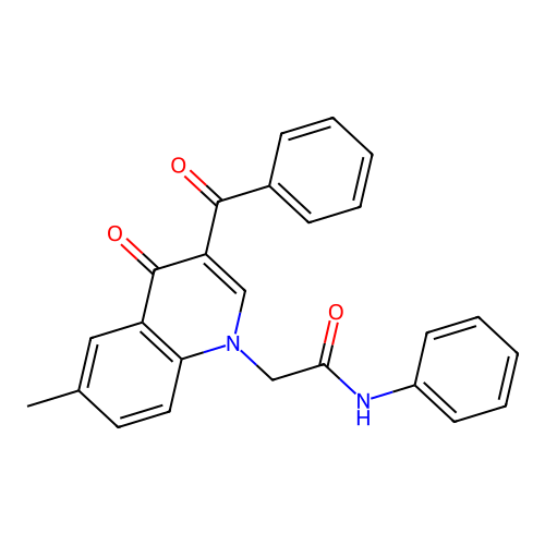2-(3-benzoyl-6-methyl-4-oxoquinolin-1-yl)-N-phenylacetamide structure
