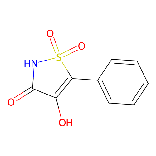 3(2H)-Isothiazolone, 4-hydroxy-5-phenyl-, 1,1-dioxide structure