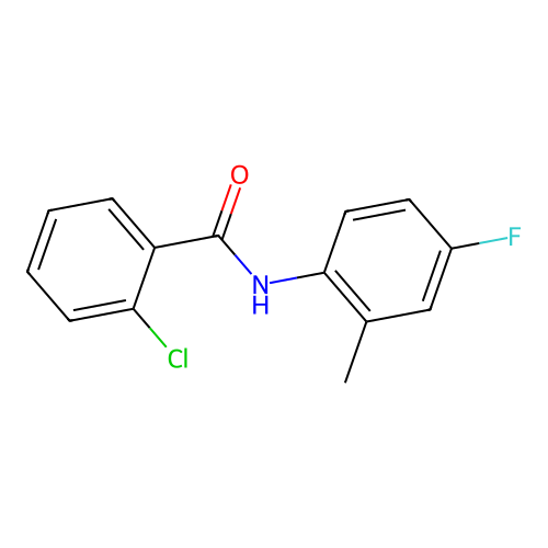 2-chloro-N-(4-fluoro-2-methylphenyl)benzamide structure
