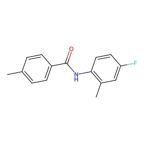 N-(4-fluoro-2-methylphenyl)-4-methylbenzamide structure