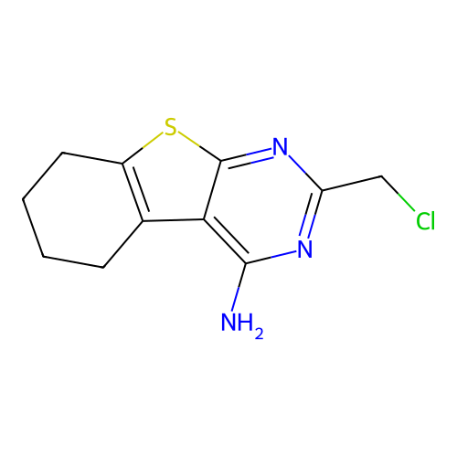 2-(Chloromethyl)-5,6,7,8-tetrahydro[1]benzothieno[2,3-d]pyrimidin-4-amine structure