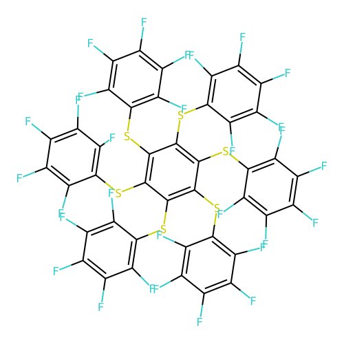 Benzene, hexakis[(pentafluorophenyl)thio]- structure