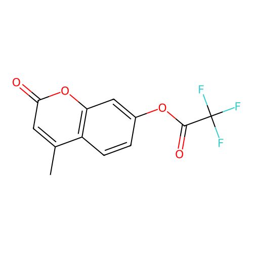 Acetic acid, trifluoro-, 4-methyl-2-oxo-2H-1-benzopyran-7-yl ester structure