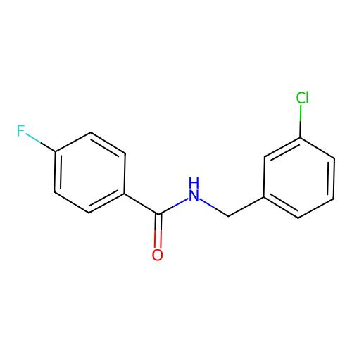 N-[(3-chlorophenyl)methyl]-4-fluorobenzamide structure