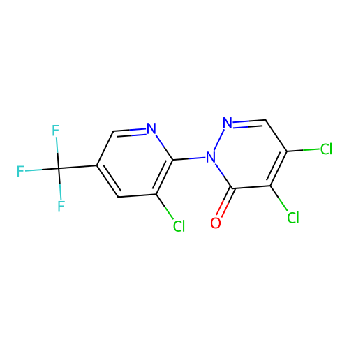 4,5-Dichloro-2-(3-chloro-5-(trifluoromethyl)-2-pyridinyl)-3(2H)-pyridazinone structure