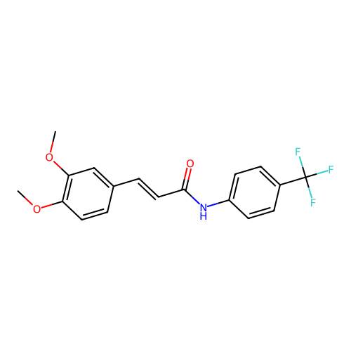 3-(3,4-Dimethoxyphenyl)-N-[4-(trifluoromethyl)phenyl]-2-propenamide structure