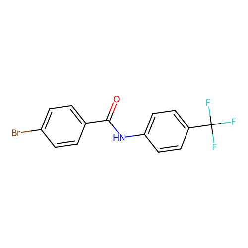 4-bromo-N-[4-(trifluoromethyl)phenyl]benzamide structure