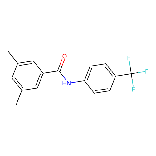 3,5-dimethyl-N-[4-(trifluoromethyl)phenyl]benzamide structure