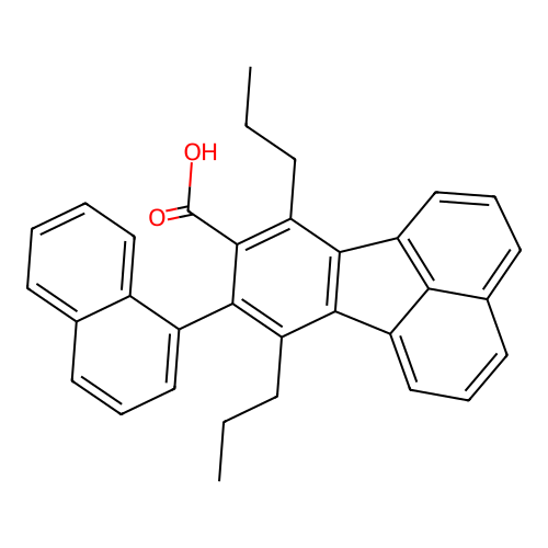 9-(Naphthalen-1-yl)-7,10-dipropylfluoranthene-8-carboxylic acid structure