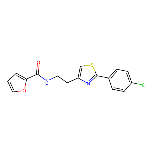 N-{2-[2-(4-chlorophenyl)-1,3-thiazol-4-yl]ethyl}furan-2-carboxamide structure