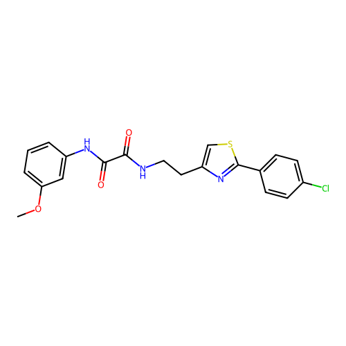 N-{2-[2-(4-chlorophenyl)-1,3-thiazol-4-yl]ethyl}-N'-(3-methoxyphenyl)ethanediamide structure