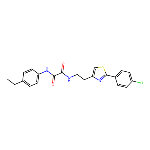 N-{2-[2-(4-chlorophenyl)-1,3-thiazol-4-yl]ethyl}-N'-(4-ethylphenyl)ethanediamide structure