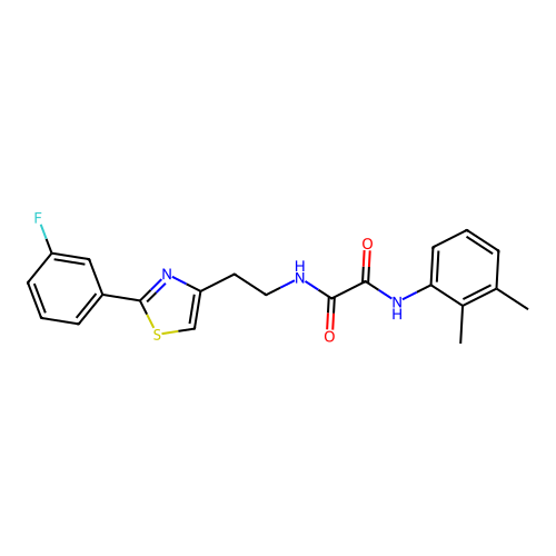 N1-(2,3-dimethylphenyl)-N2-(2-(2-(3-fluorophenyl)thiazol-4-yl)ethyl)oxalamide structure