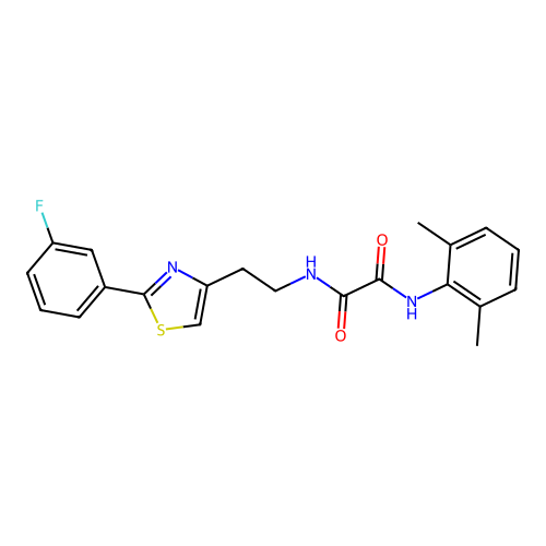 N1-(2,6-dimethylphenyl)-N2-(2-(2-(3-fluorophenyl)thiazol-4-yl)ethyl)oxalamide structure