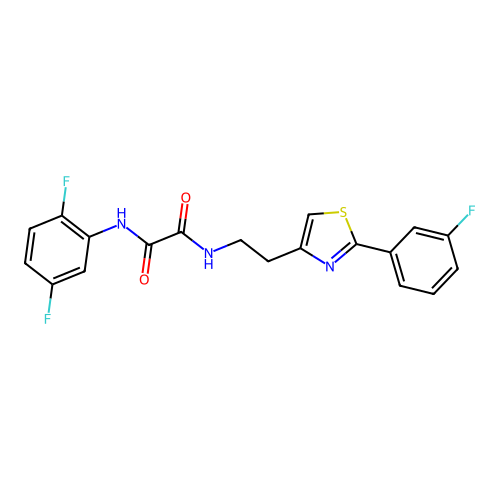 N1-(2,5-difluorophenyl)-N2-(2-(2-(3-fluorophenyl)thiazol-4-yl)ethyl)oxalamide structure