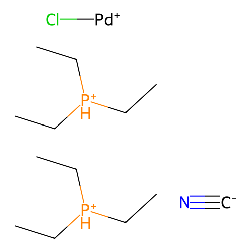 Palladium, chlorocyanobis(triethylphosphine)- structure