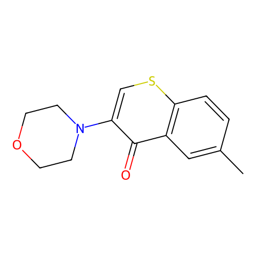 6-methyl-3-morpholino-4H-thiochromen-4-one structure