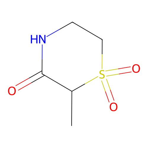 2-Methyl-1,1-dioxo-thiomorpholin-3-one structure
