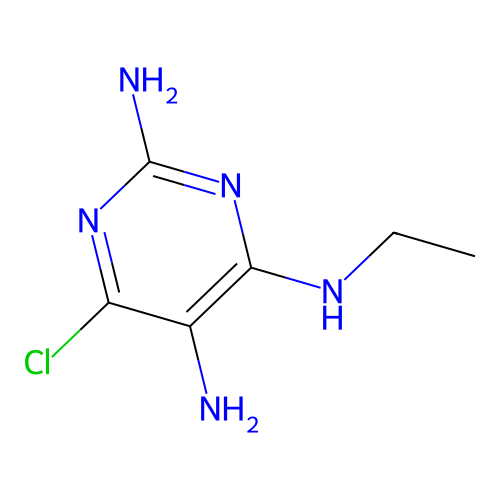 6-chloro-4-N-ethylpyrimidine-2,4,5-triamine structure