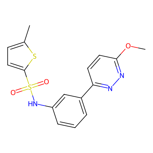 N-[3-(6-methoxypyridazin-3-yl)phenyl]-5-methylthiophene-2-sulfonamide structure