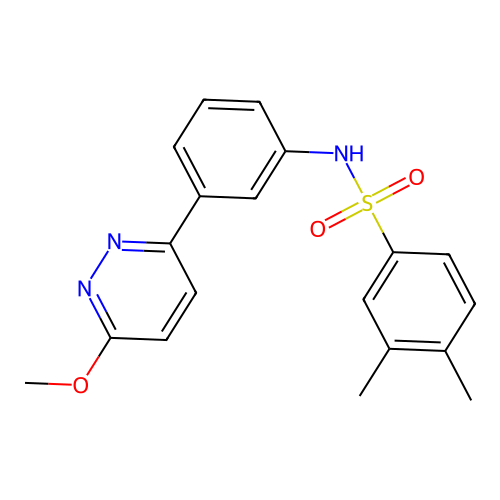 N-[3-(6-methoxypyridazin-3-yl)phenyl]-3,4-dimethylbenzenesulfonamide structure