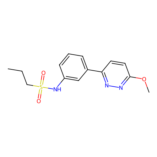 N-[3-(6-methoxypyridazin-3-yl)phenyl]propane-1-sulfonamide structure