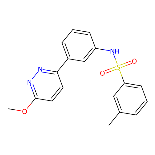 N-[3-(6-methoxypyridazin-3-yl)phenyl]-3-methylbenzenesulfonamide structure