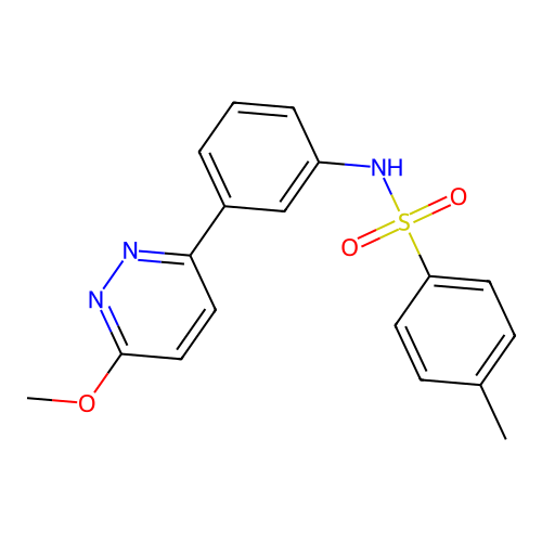 N-[3-(6-methoxypyridazin-3-yl)phenyl]-4-methylbenzenesulfonamide structure
