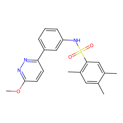 N-[3-(6-methoxypyridazin-3-yl)phenyl]-2,4,5-trimethylbenzenesulfonamide structure